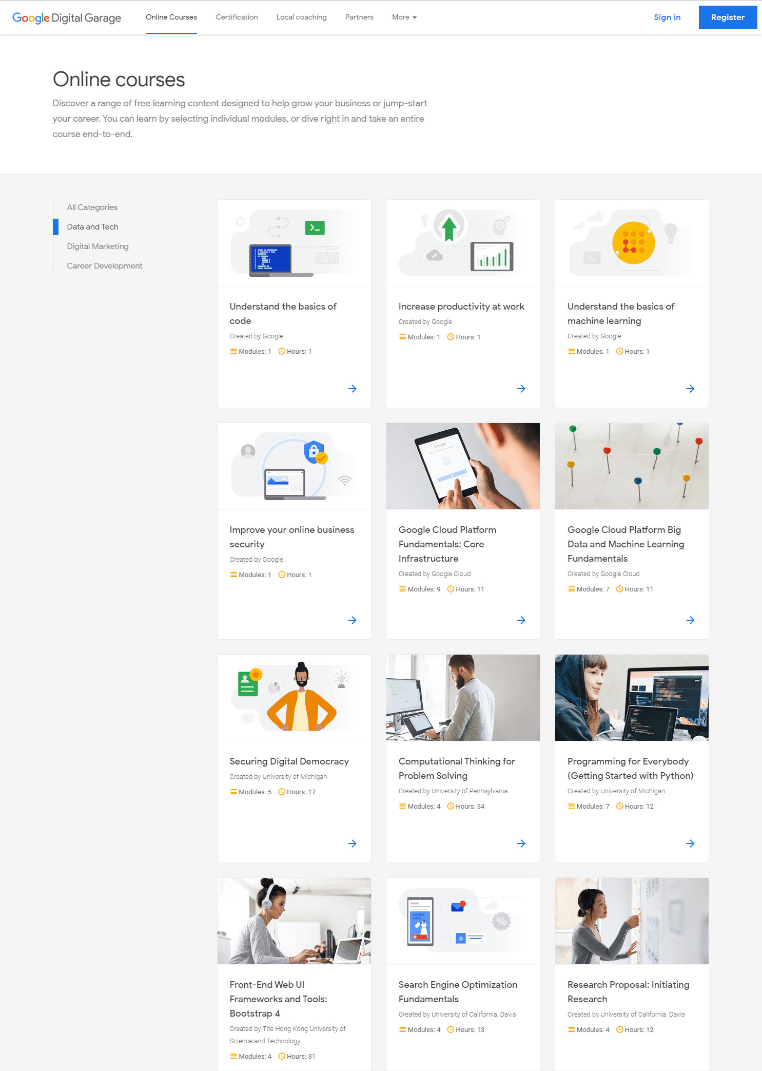 Google Digital Garage